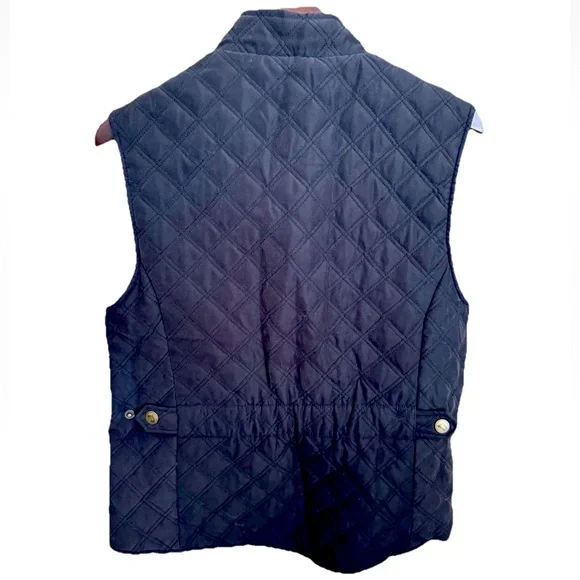 Riding Sport Equestrian Wear Vest Womens Small Quilted Full Double Zip Black - Picture 2 of 6